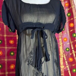 RARE Vintage 90s Empire Waist PAPILLON Dress